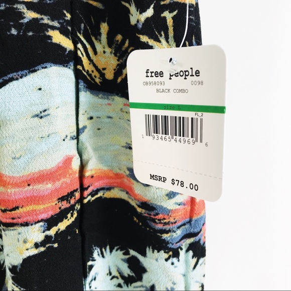 FREE PEOPLE Blue Lagoon Pant in Black Combo - Picture 8 of 12